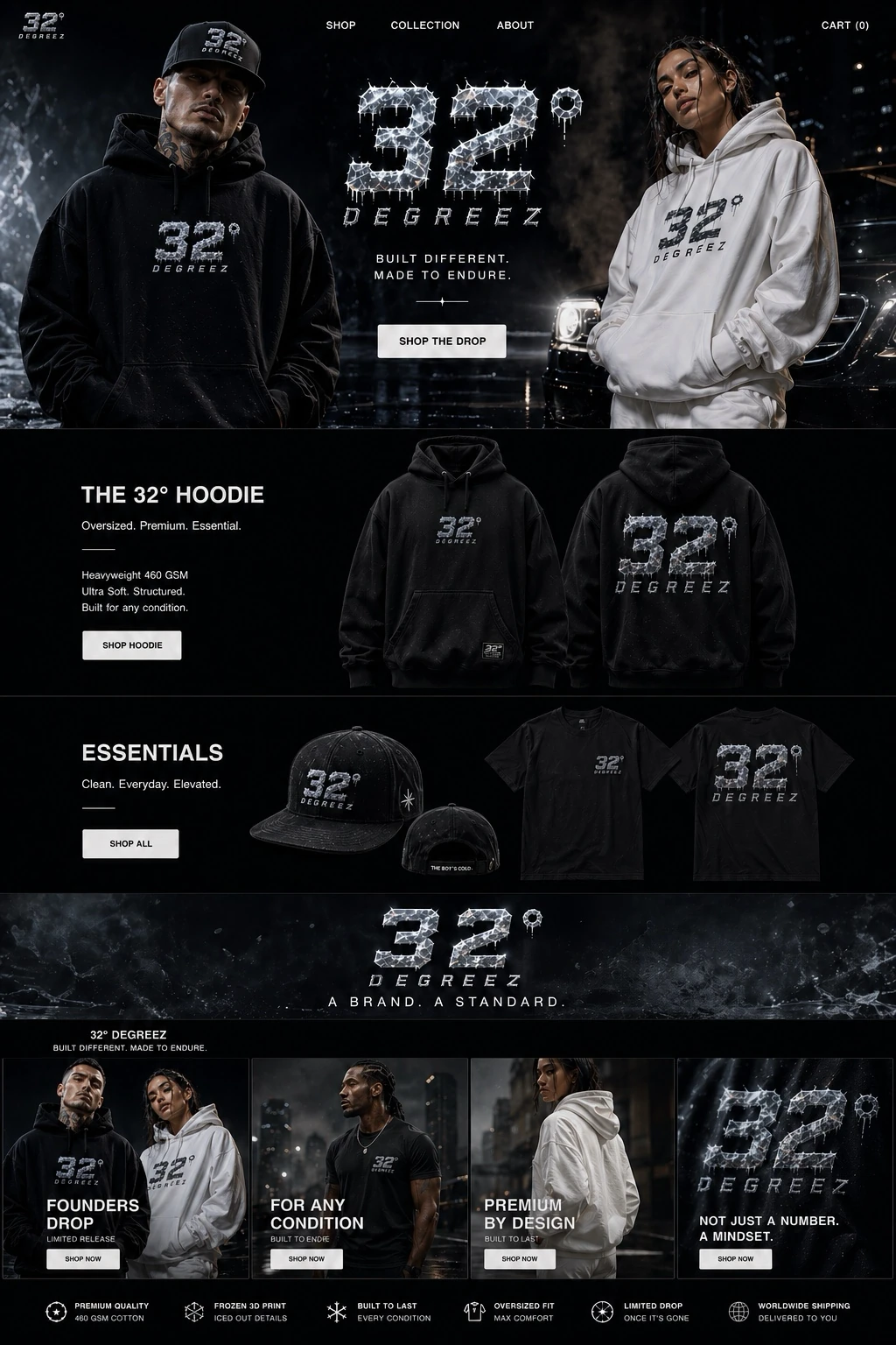 32° Degreez merchandise collection